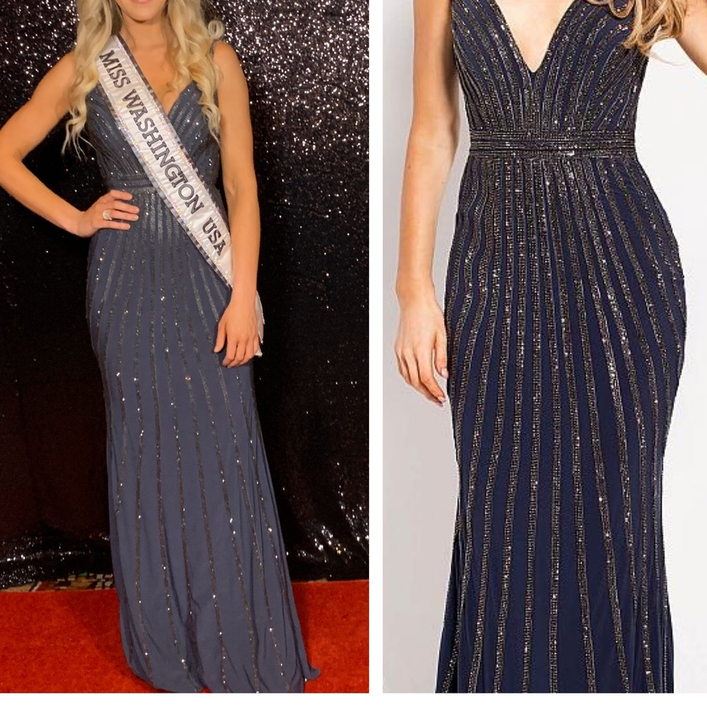 Jovani sleeveless fitted prom dress-worn once